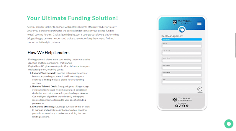 Cover image for Capital Funding Website