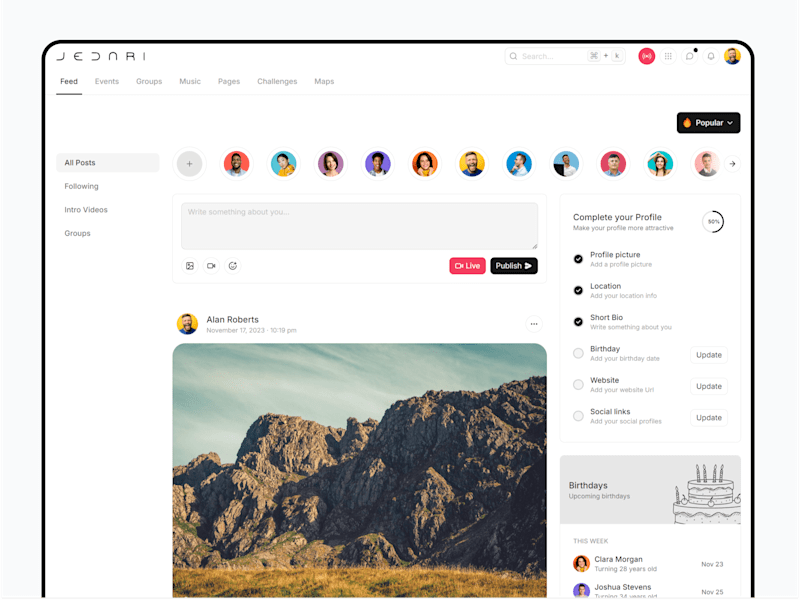 Cover image for Redesigning Jedari.com Social App UI