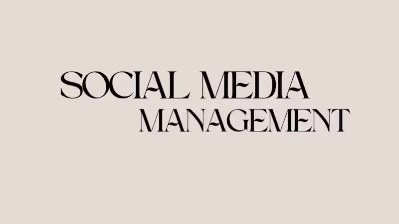 Cover image for Social Media Management