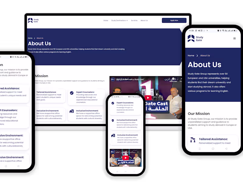 Cover image for Study Gate Group Website