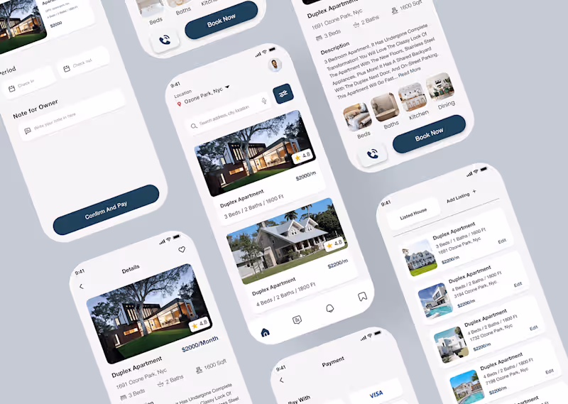 Cover image for Real Estate Mobile App design on Behance
