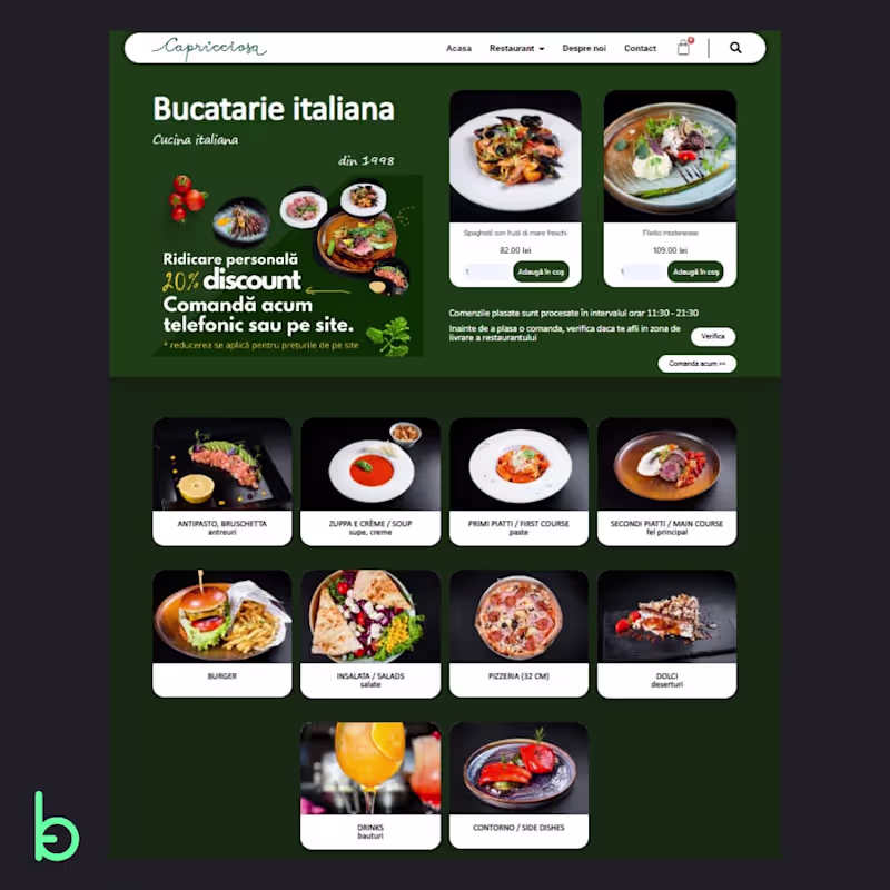 Cover image for Pizzeria Website