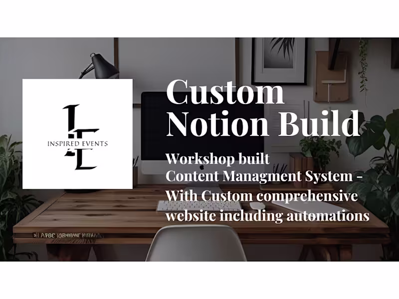 Cover image for Custom notion build with automations for booking 