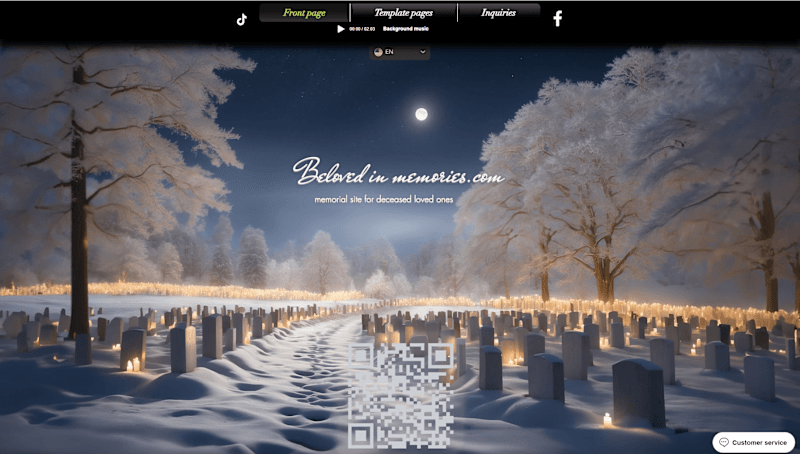 Cover image for www.belovedinmemories.com