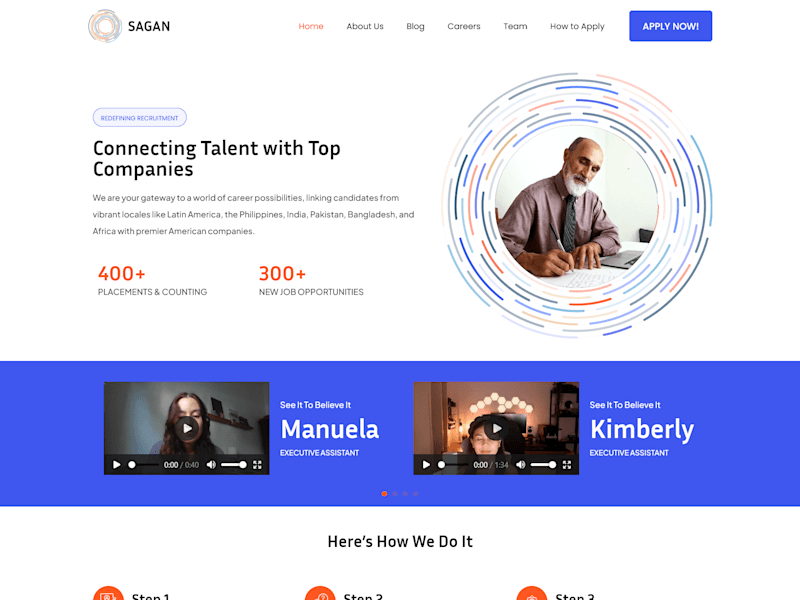 Cover image for Elementor Wordpress Website| Sagan Recruitment