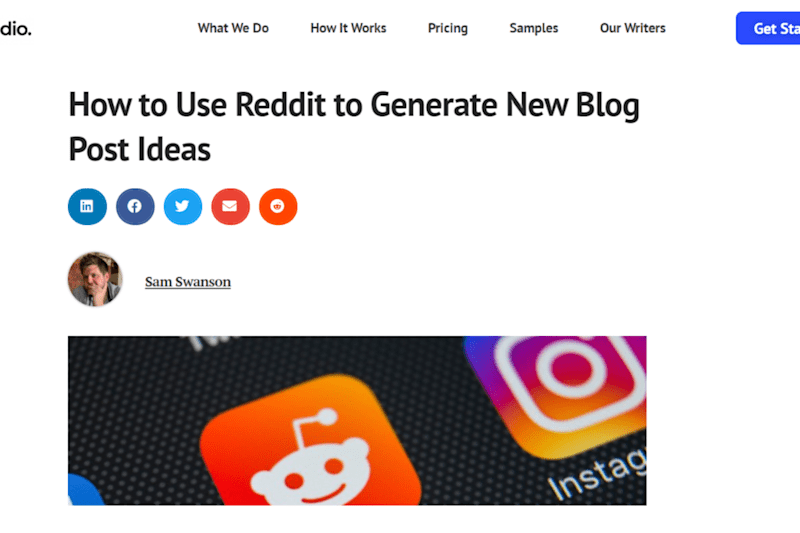 Cover image for Content marketing for WritingStudio