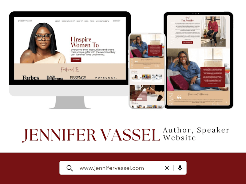 Cover image for Jennifer Vassel – Portfolio (Author & Speaker) Website 