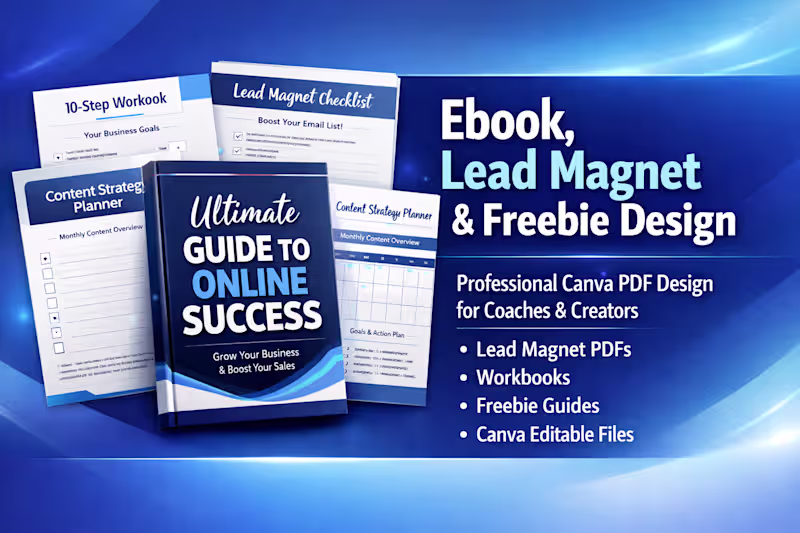 Cover image for Professional Ebook, Lead Magnet & Freebie Design in Canva