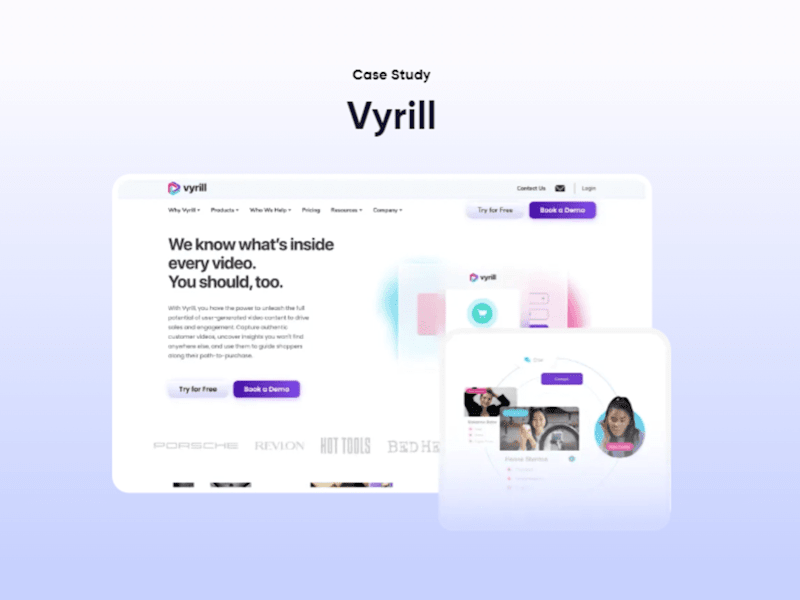 Cover image for Vyrill's rebranding, content development, and website redesign