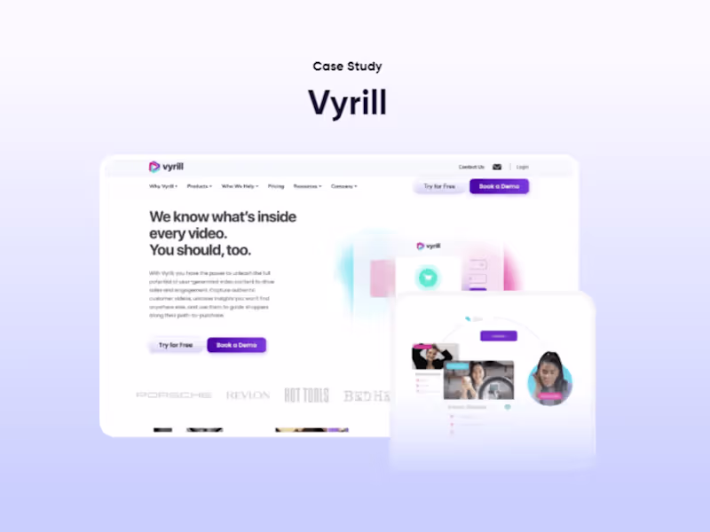 Cover image for Vyrill's rebranding, content development, and website redesign