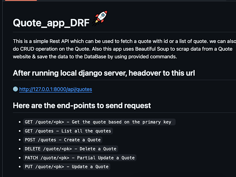 Cover image for Quotes Scrapper & Management API