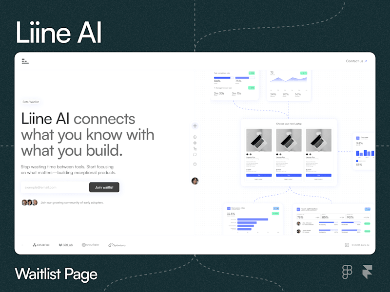 Cover image for Liine.ai Waitlist Page Design