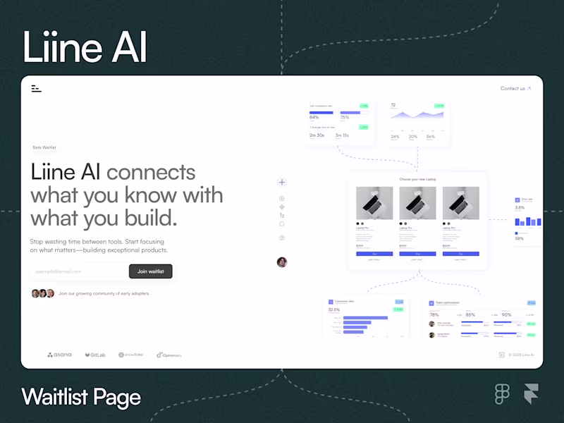 Cover image for Liine.ai Waitlist Page Design