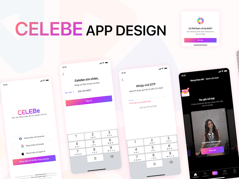 Cover image for Mobile App Redesign | CELEBe App 2022