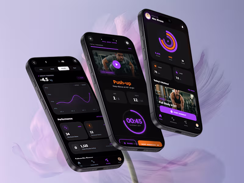 Cover image for Fitness mobile UI exploration🔥 
