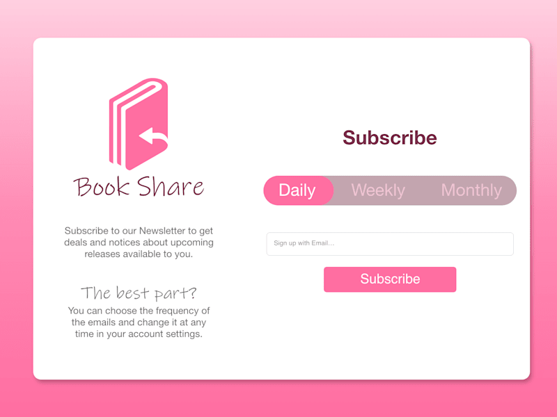 Cover image for Daily UI - Subscribe