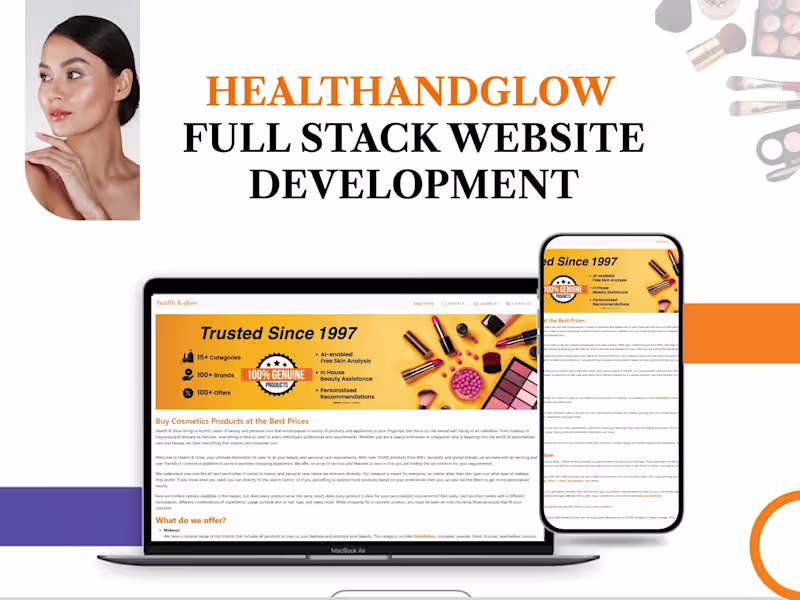 Cover image for Health & Glow | Full Stack Website