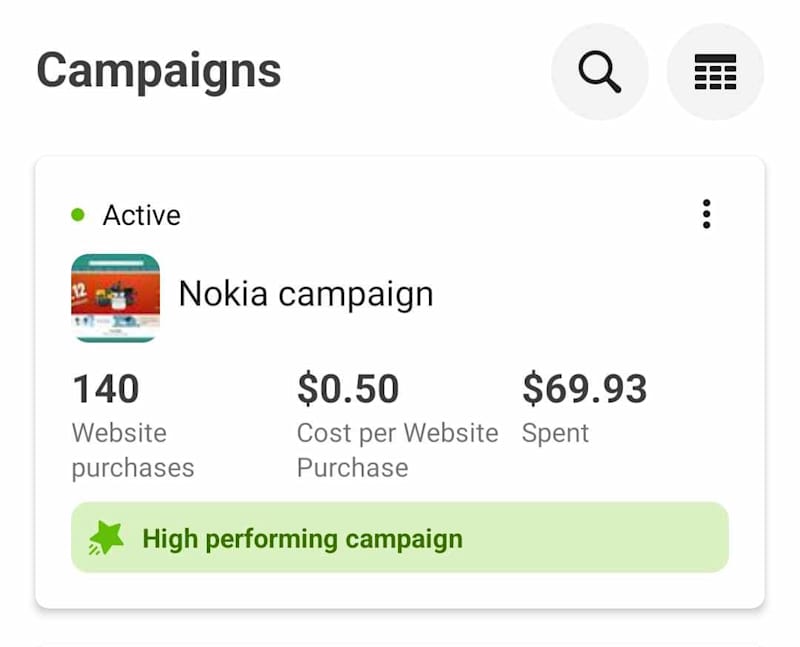 Cover image for High-Performing Facebook Campaign
