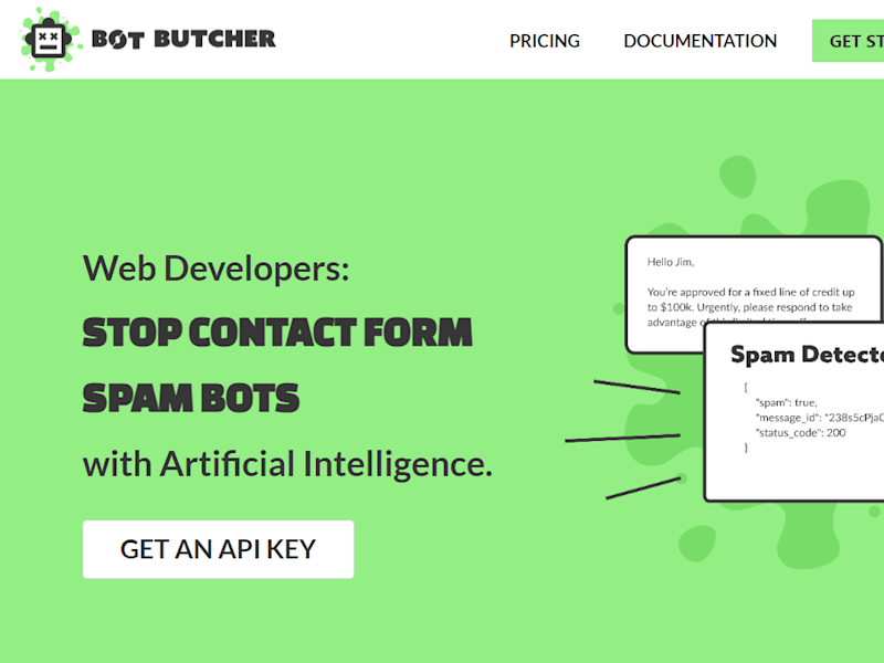Cover image for Bot Butcher: context aware website spam filter for developers