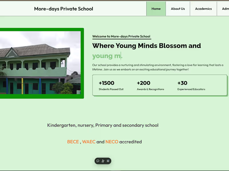 Cover image for School website with code
