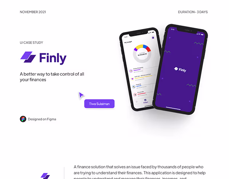 Cover image for Finly- a Fintech Solution