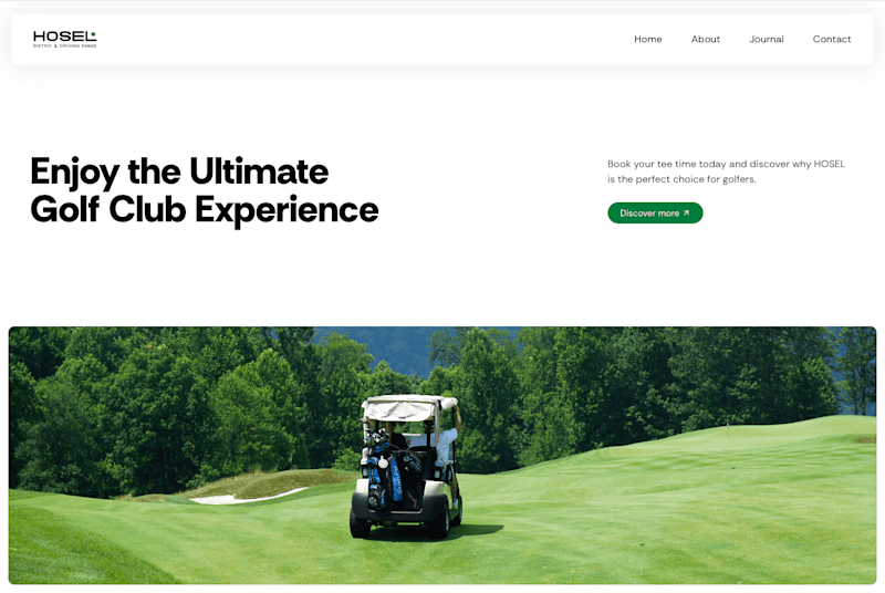 Cover image for Hosel Golf Driving Range – Framer Development