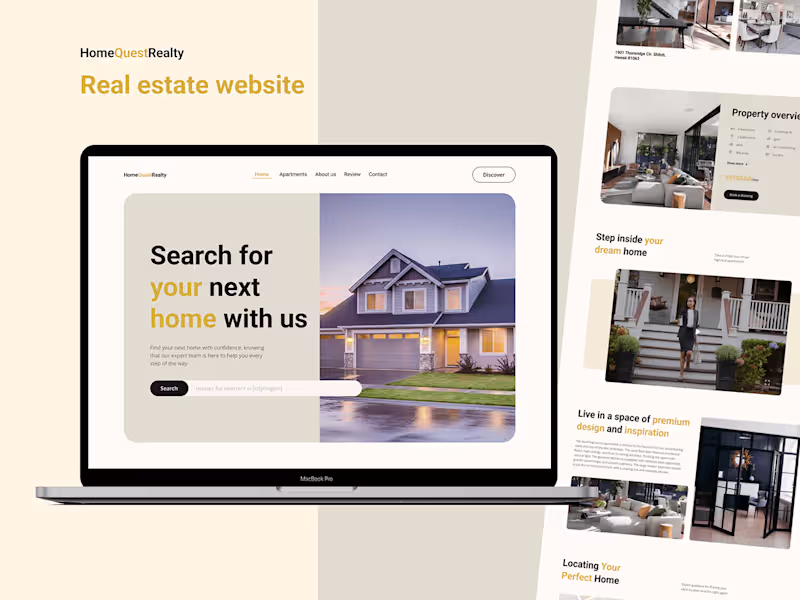 Cover image for HomeQuestRealty | Real Estate on Behance