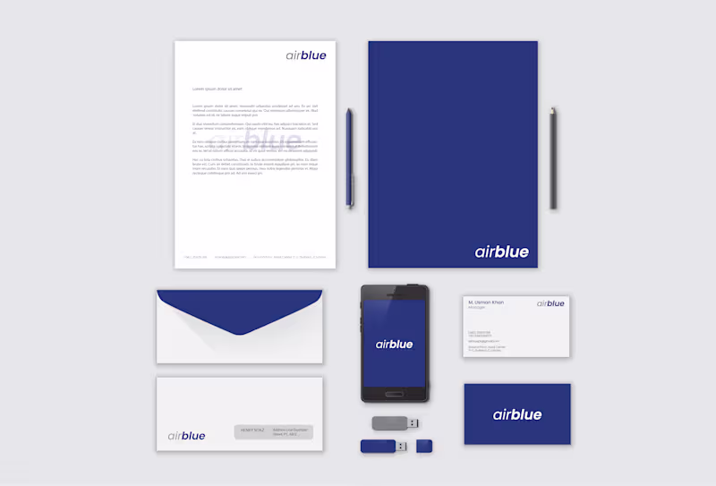 Cover image for Airblue | Rebranding Project | Corporate Stationery Design