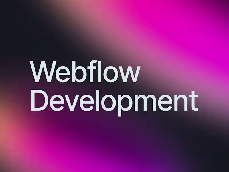 Cover image for Webflow Development