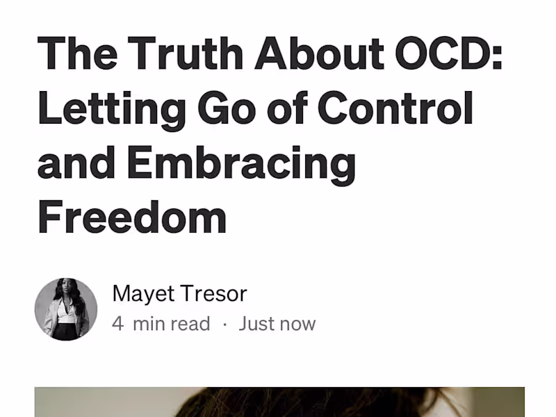Cover image for The Truth About OCD: Letting Go of Control and Embracing Freedom
