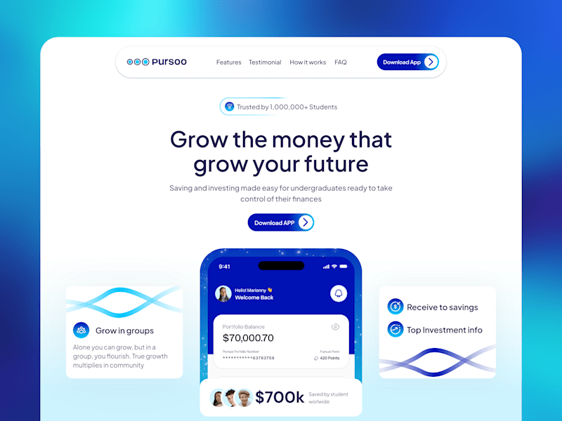 Cover image for Pursoo Framer Landing Page Design and Development