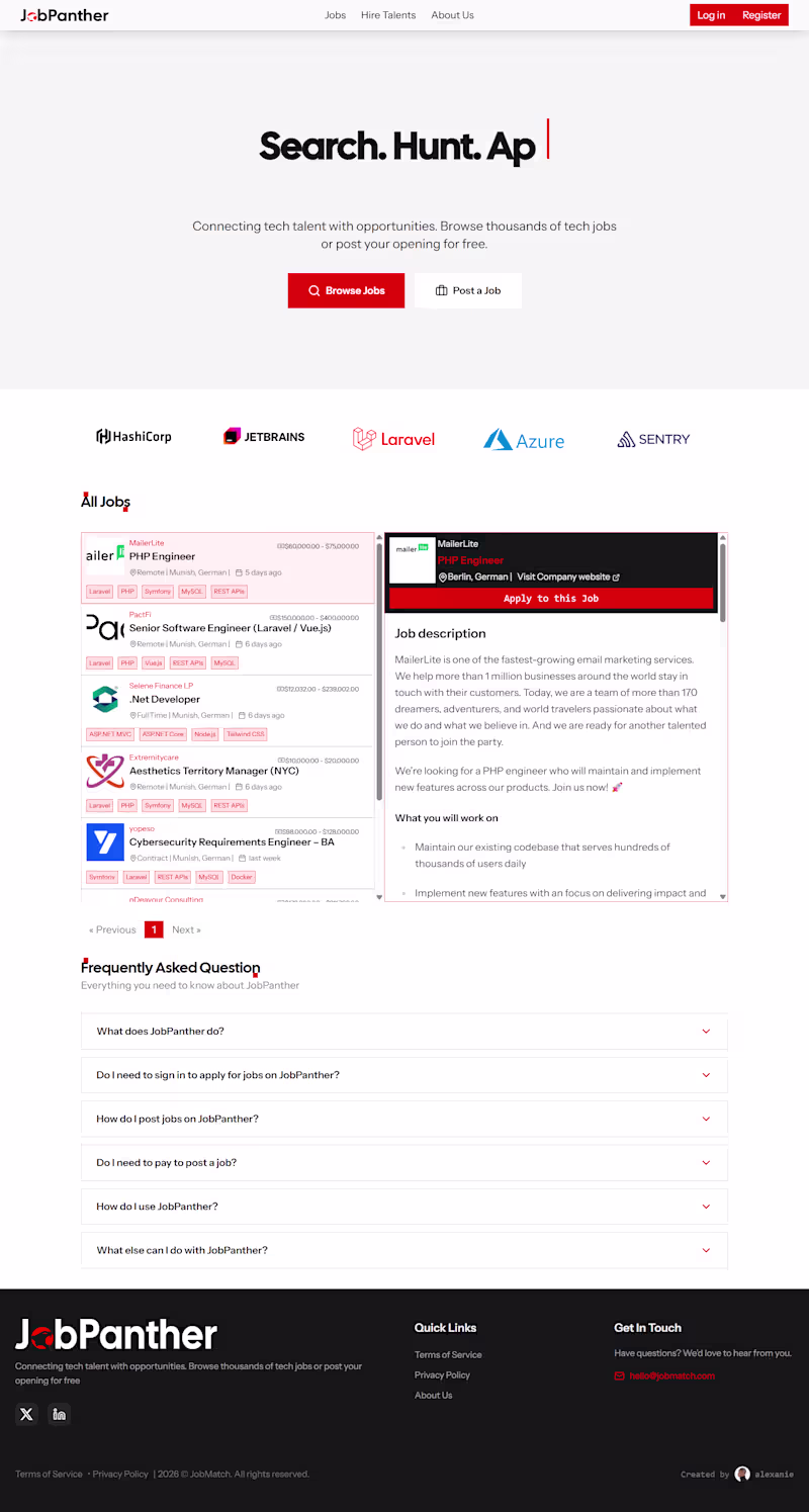 Cover image for A Job Listing platform built with Laravel, Vue and MySQL - H...