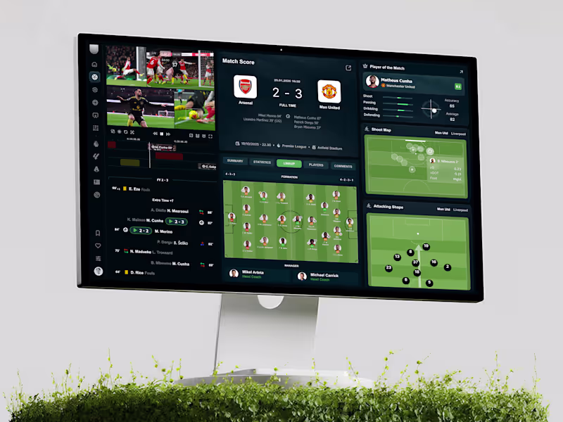 Cover image for A dark, compact sports SaaS