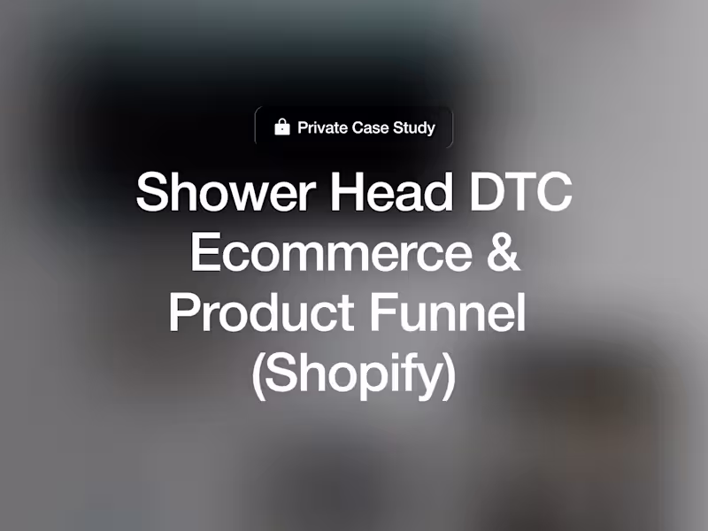 Cover image for DTC Shower Product Ecommerce Conversion Enhancement