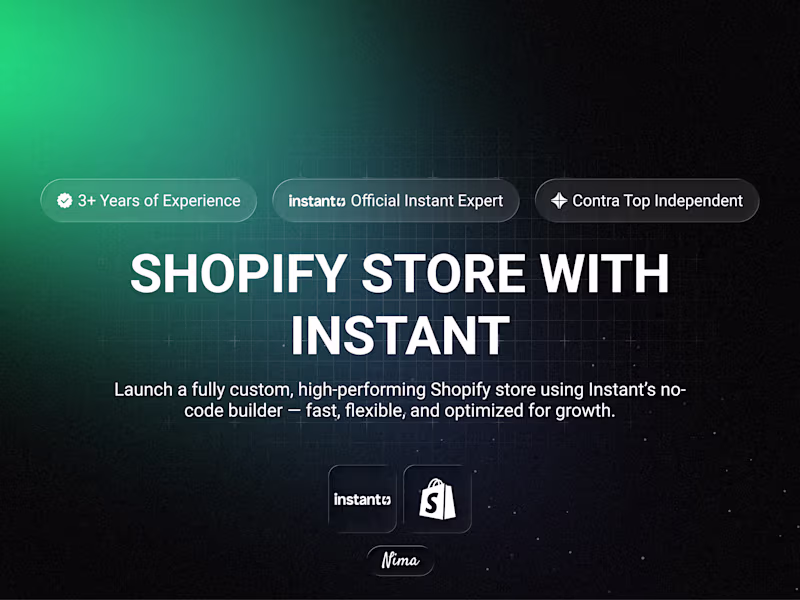 Cover image for Instant • Custom Shopify Store Creation