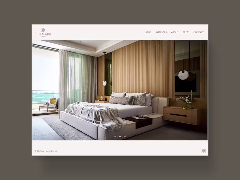 Cover image for Jen Marie Interiors Website Design