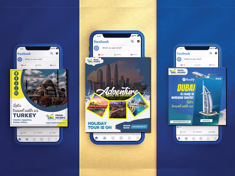 Cover image for travel agency advertising Social Media Post Design