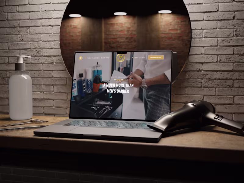 Cover image for Beach Club Barbershop Landing Page Design