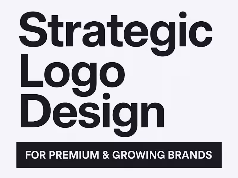 Cover image for Strategic Logo Design for Premium & Growing Brands