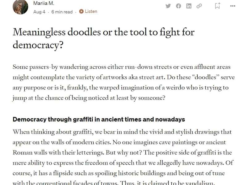 Cover image for Meaningless doodles or the tool to fight for democracy?