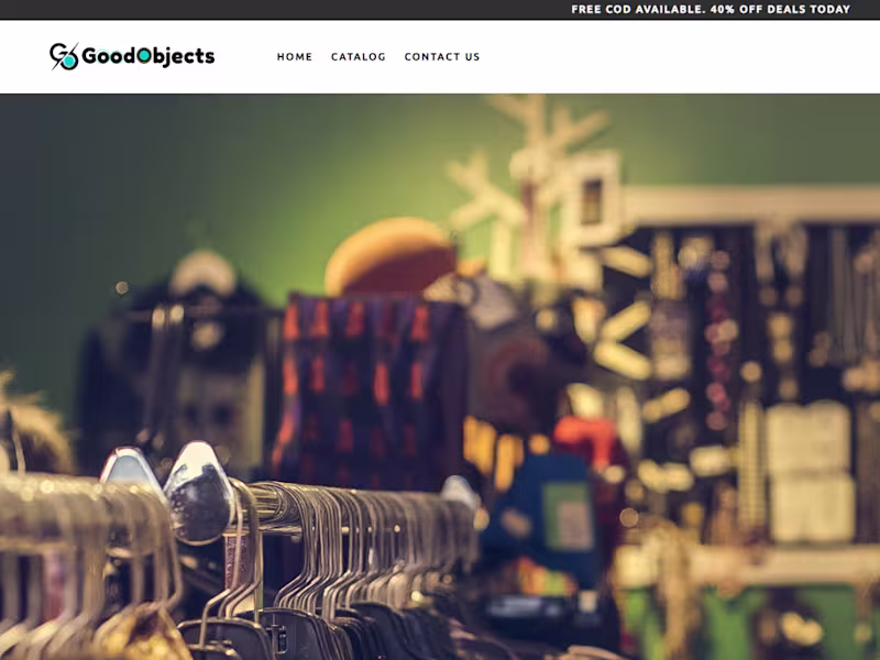 Cover image for Shopify Website for GoodObject Brand