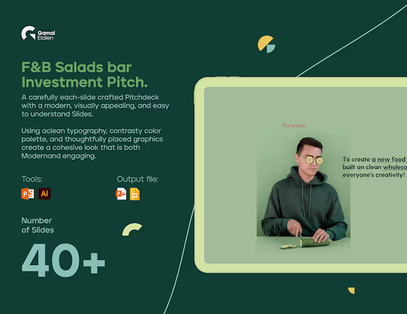 Cover image for F&B Salads bar Investment Pitch deck | Powerpoint