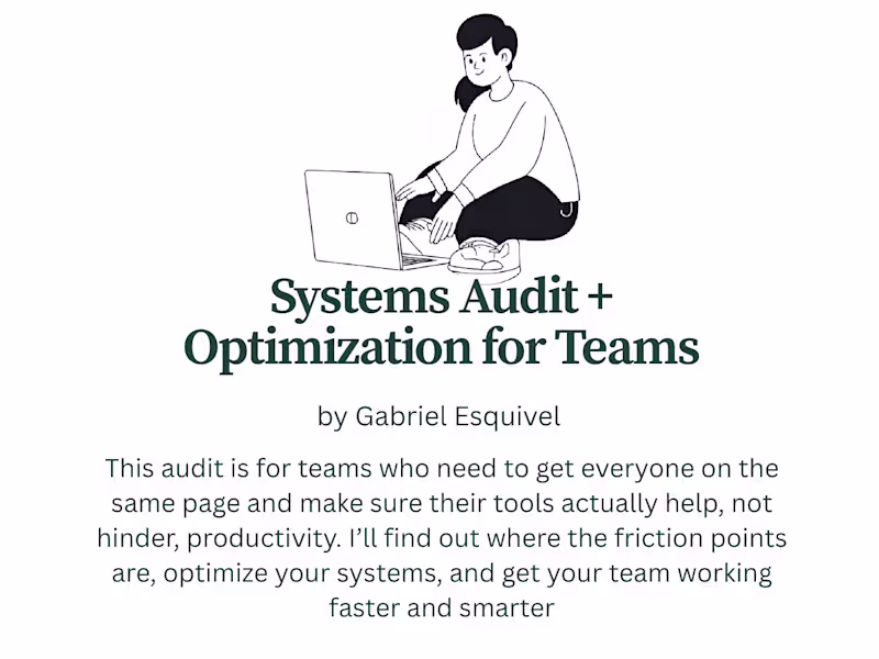 Cover image for Systems audit and optimizations for projects and teams 
