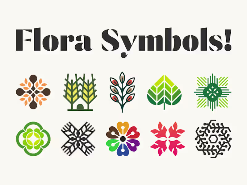 Cover image for Elegant Flora Symbols!