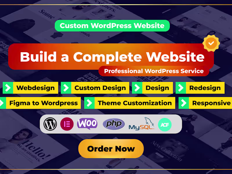 Cover image for Design and Develop Complete Custom WordPress Website