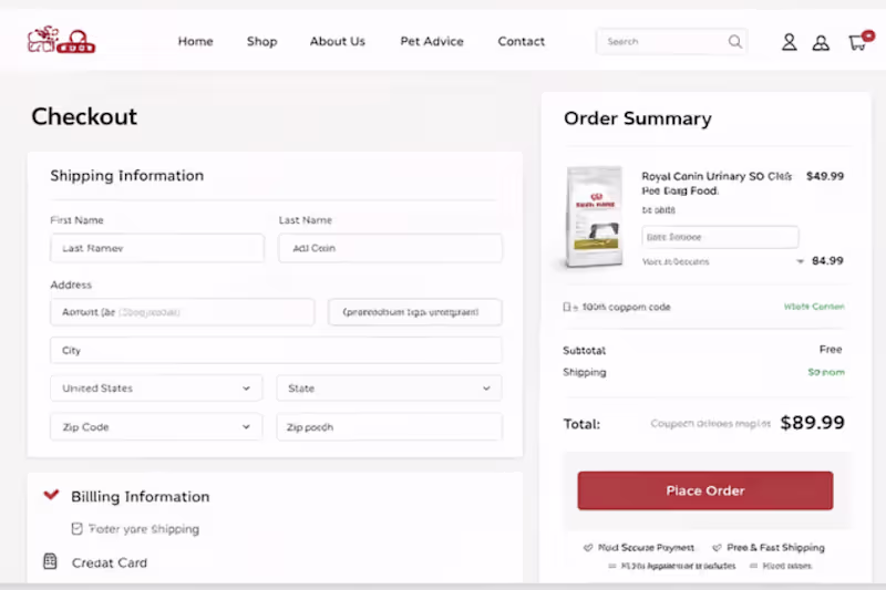 Cover image for Specialized E-commerce Platform for Pets