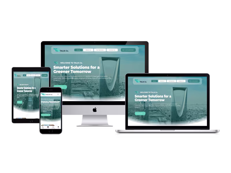 Cover image for Talia Co. Corporate Website for Facilities & Sustainability