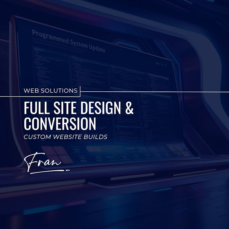 Cover image for Full Site Design & Conversion | Custom Website Builds