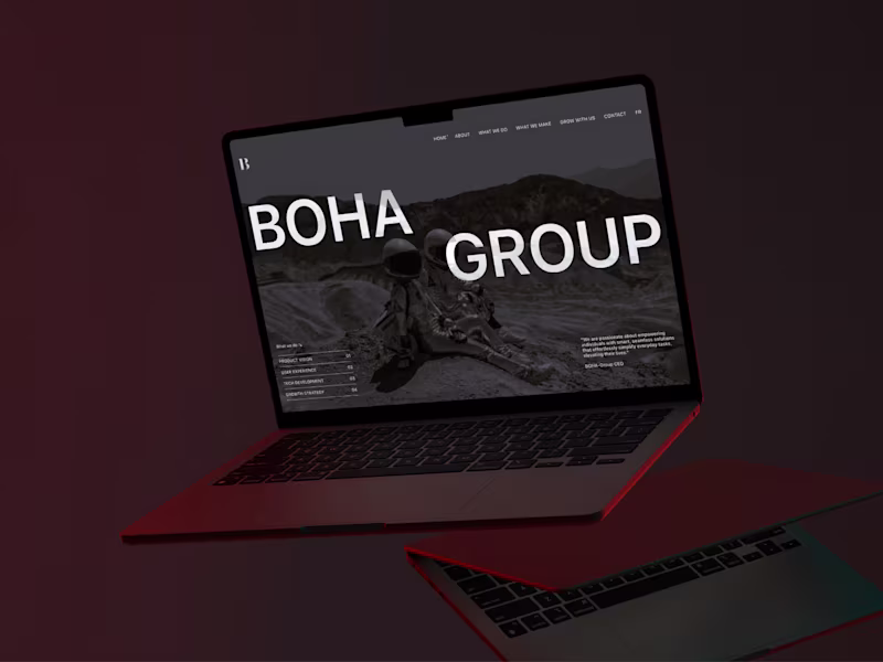 Cover image for Boha-Group: Business website for a consulting company