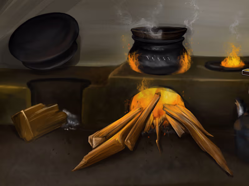 Cover image for Village Kitchen (Digital art  in Photoshop ) - YouTube